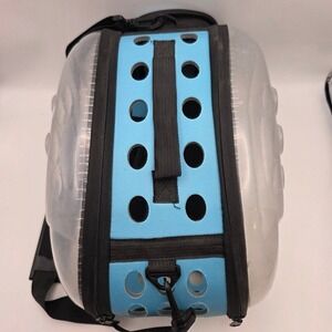 Unbranded Pet Carrier Small Animal OS Blue Excellent Clear View Breathable